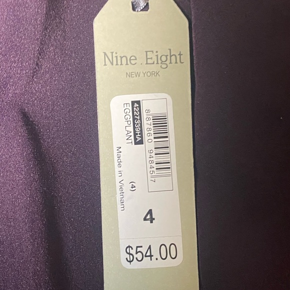 NWT Nine Eight Beautiful plum color dress pants, great color for all seasons - Picture 2 of 7